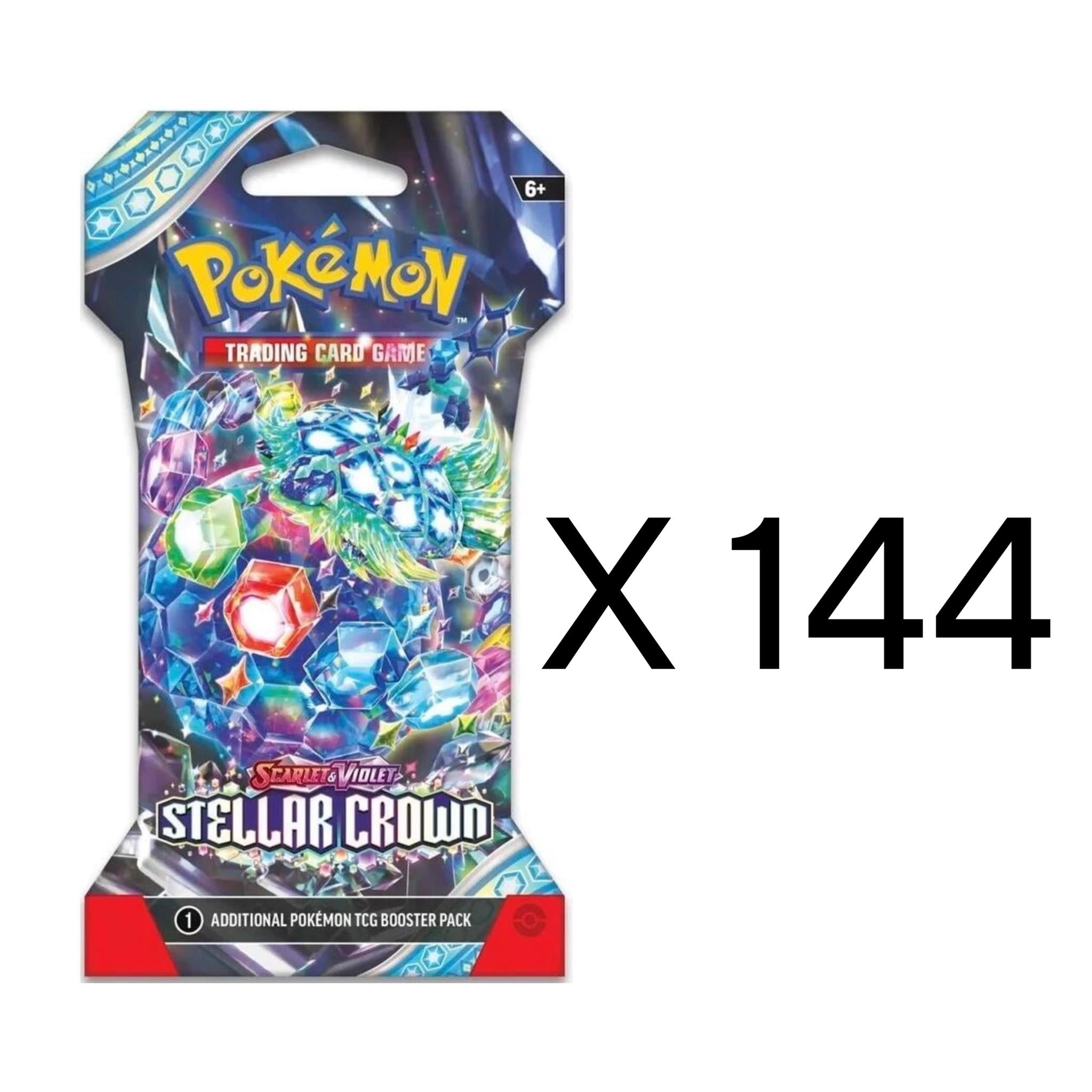 Pokemon TCG: Stellar Crown Sleeved Booster Pack CASE ( 144 ct) – R.E.V.  Collectibles