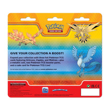 Load image into Gallery viewer, Pokemon TCG: Articuno, Zapdos & Moltres Cards with 2 Booster Packs & Coin
