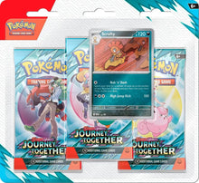 Load image into Gallery viewer, Pokemon TCG: Journey Together 3 Pack Blister
