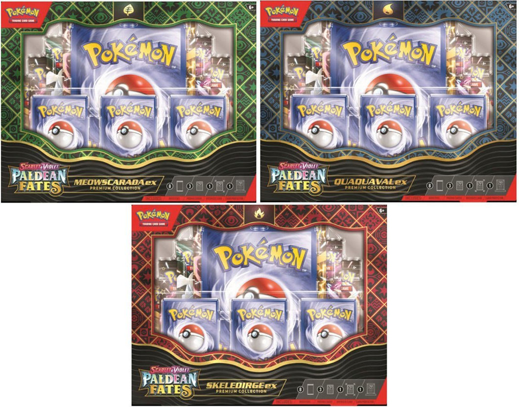 Pokémon TCG: Scarlet & Violet—Paldean Fates ex Premium Collection - Set of 3