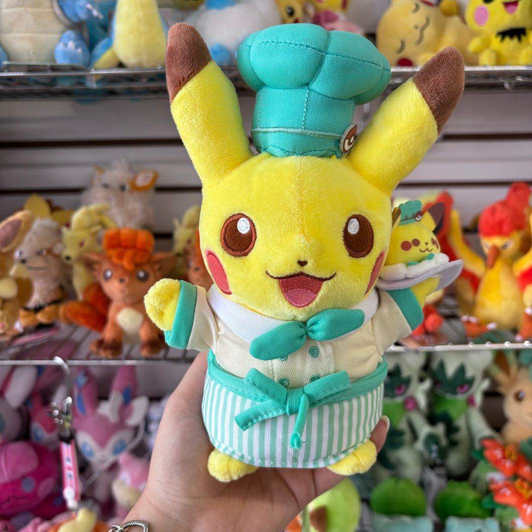 Pokemon Cafe Japan Official Limited Green Pikachu Sweets Plush Doll