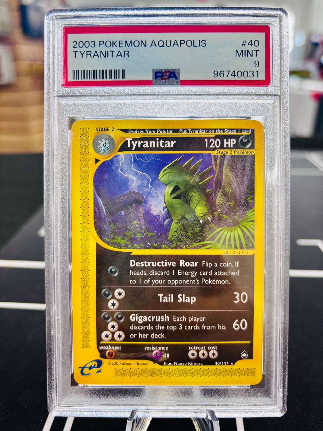 Tyranitar PSA 9 - Aquapolis - 40/147