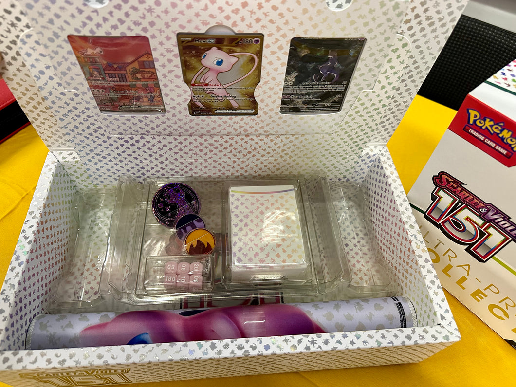 Pokemon 151 UPC Promo's, Playmat and Accessories. No Packs Included. R.E.V. Collectibles Pokemon 151 UPC Promo's, Playmat and Accessories. No Packs Included. R.E.V. Collectibles