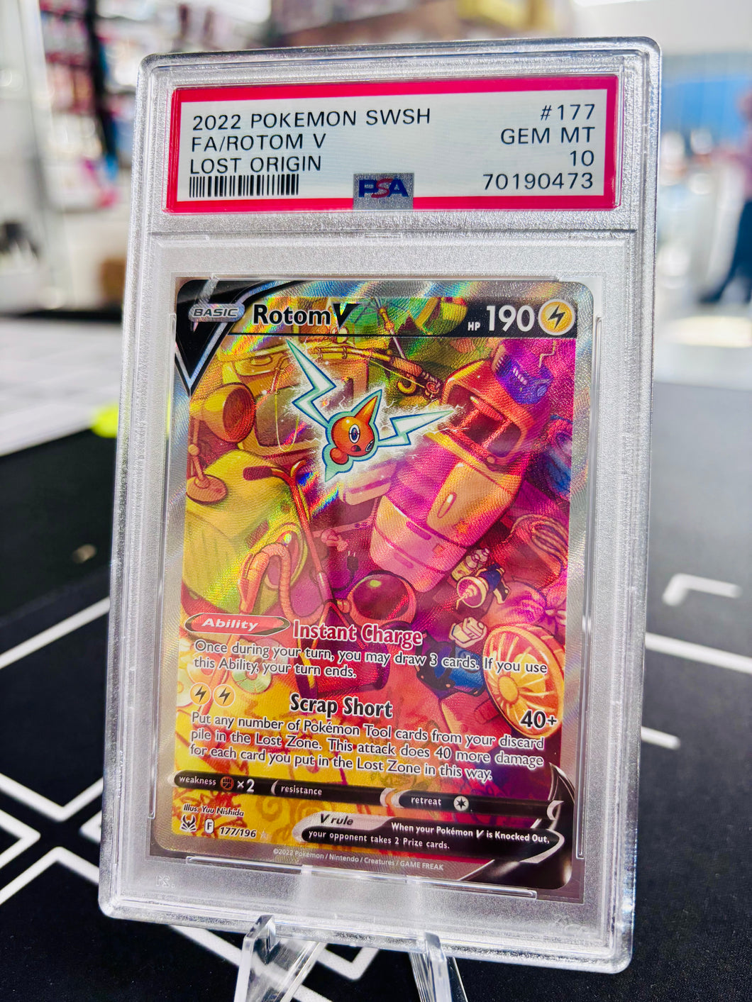 Rotom V PSA 10 - Lost Origin - 177/196