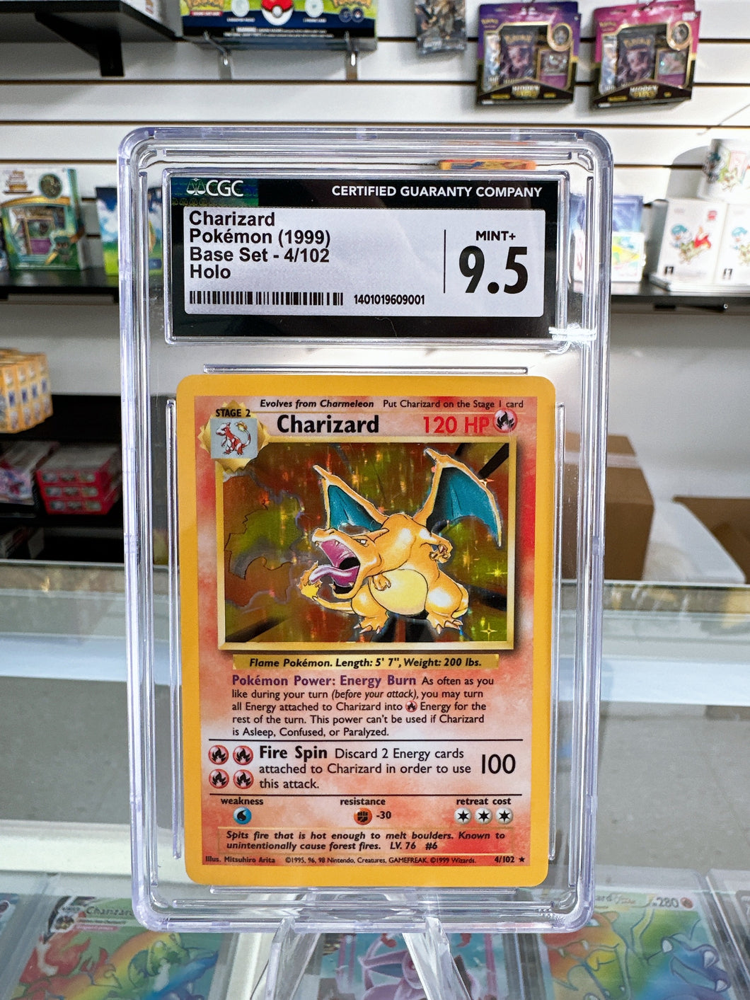Charizard Holo 1999 4/102 Base Set - CGC 9.5