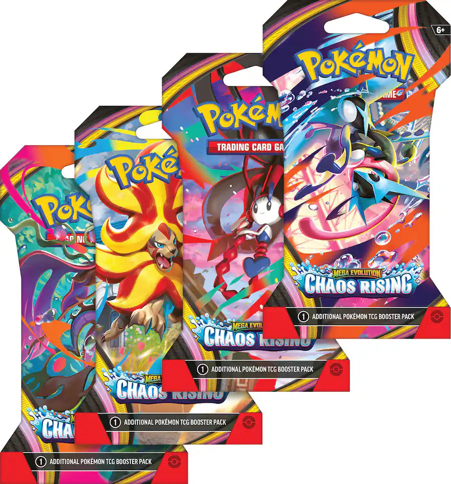 Pokemon TCG: Chaos Rising Sleeved Booster Pack (4 Count) – R.E.V.