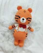 Load image into Gallery viewer, Tango the Dashing Tiger - 25cm Handmade Crochet
