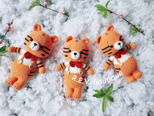 Load image into Gallery viewer, Tango the Dashing Tiger - 25cm Handmade Crochet
