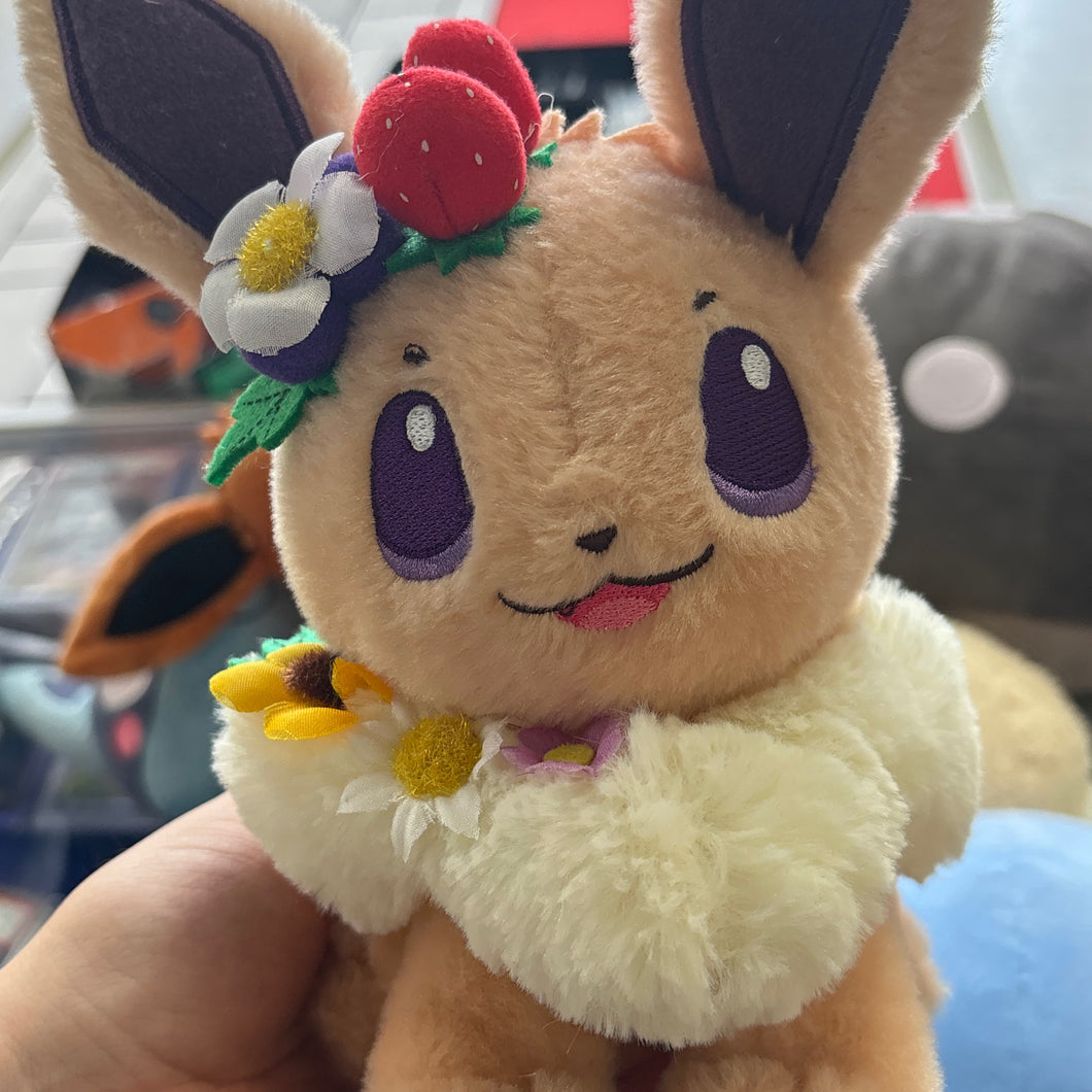 Pokemon Center Original Stuffed Eevee Easter Garden Party
