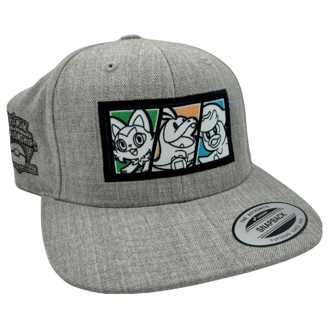 Gray Snapback Hat (Sprigatito, Fuecoco & Quaxly) NAIC 2023 Exclusive